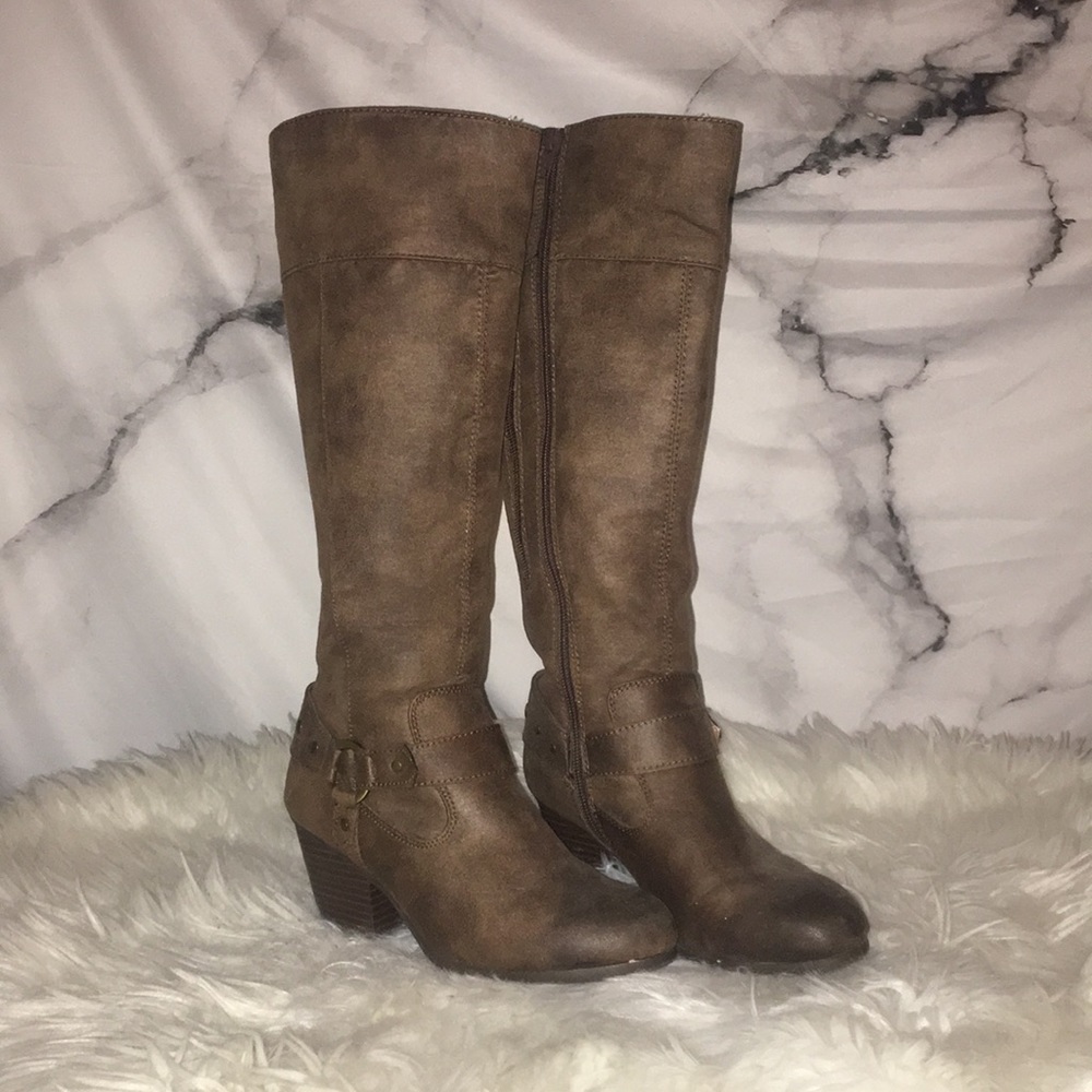 Heeled Brown Riding Boot